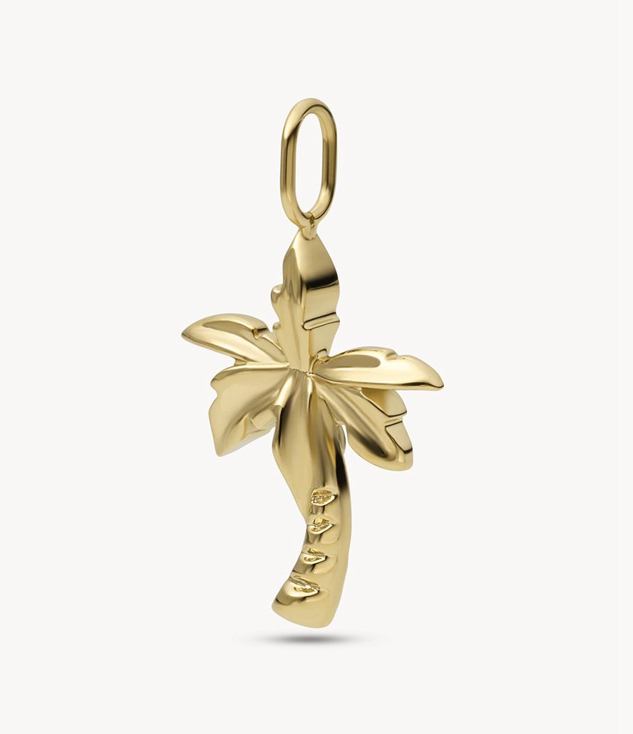 Fossil Corra Oh Soing Stainless Steel Palm Tree Charms Dame Guld | CTFYUV-152