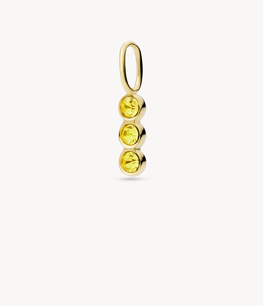 Fossil Corra Oh Soing Yellow Stainless Steel Glitz Charms Dame Guld | WHOFGX-986