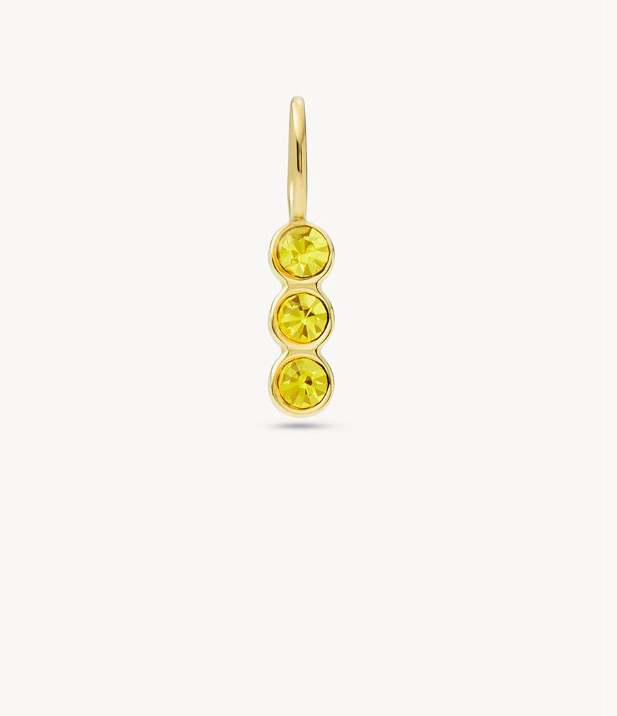 Fossil Corra Oh Soing Yellow Stainless Steel Glitz Charms Dame Guld | WHOFGX-986