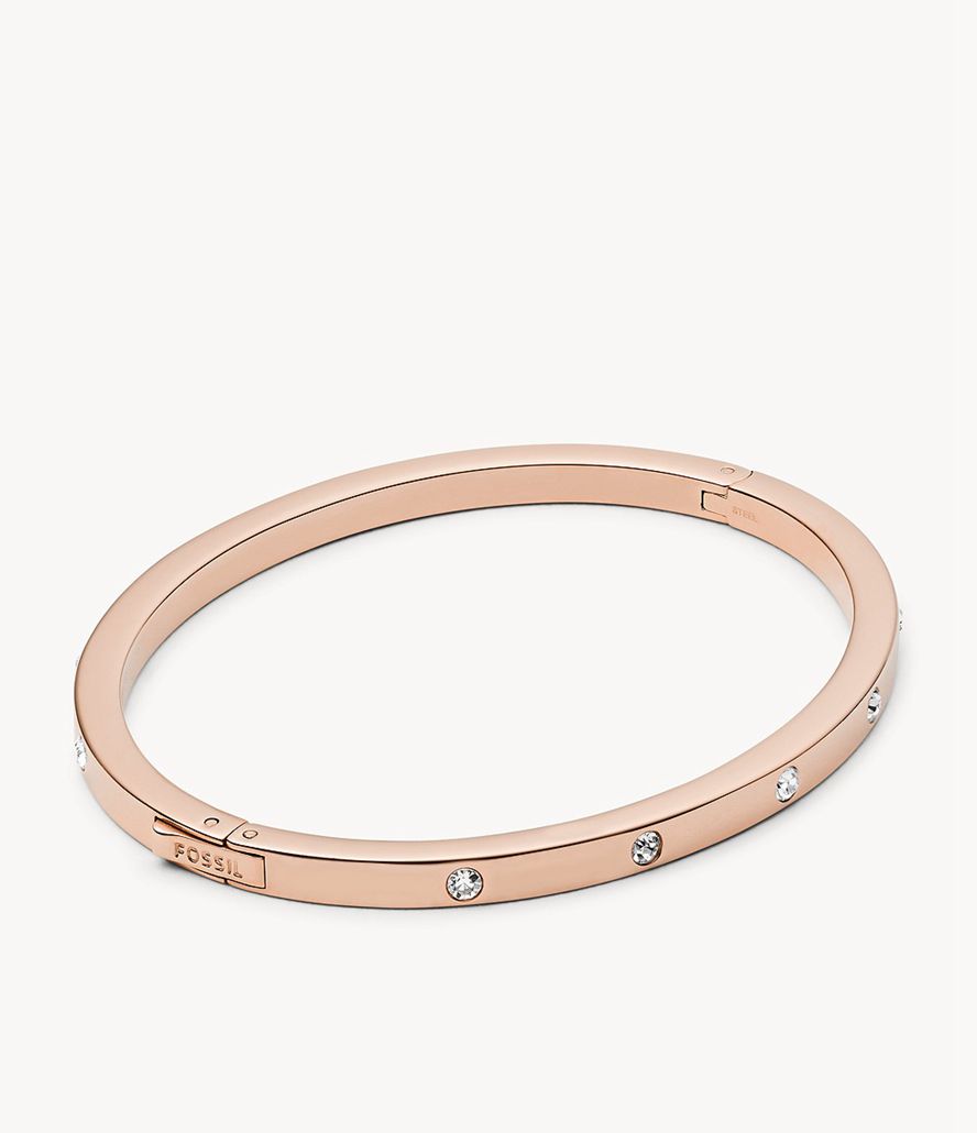 Fossil Dainty Dot Bangle- Rose Armbånd Dame Lyserød Guld | ISZLOV-643