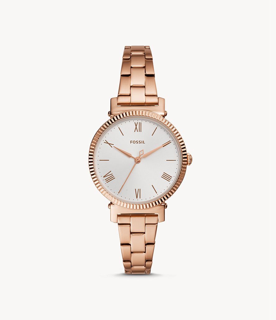 Fossil Daisy Three-Hand Tone Stainless Steel Ure Dame Lyserød Guld | NDRCTL-639