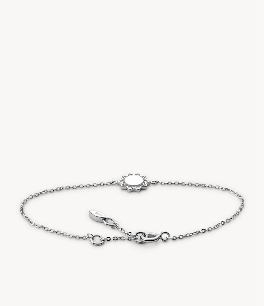 Fossil Elliott You Are My Sunshine Silver-Tone Sterling Chain Armbånd Dame Sølv | AMTYUX-241