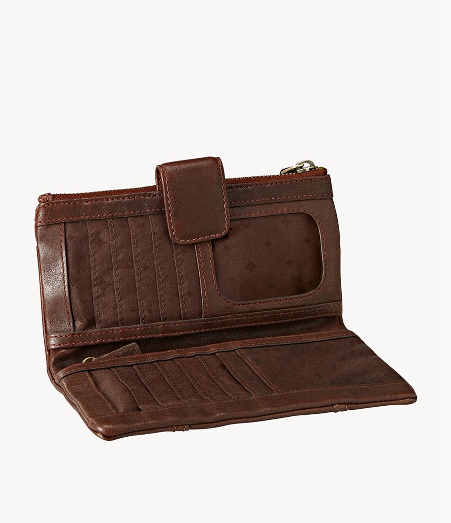 Fossil Emory Clutch Taske Dame Brune | RFKYQP-012