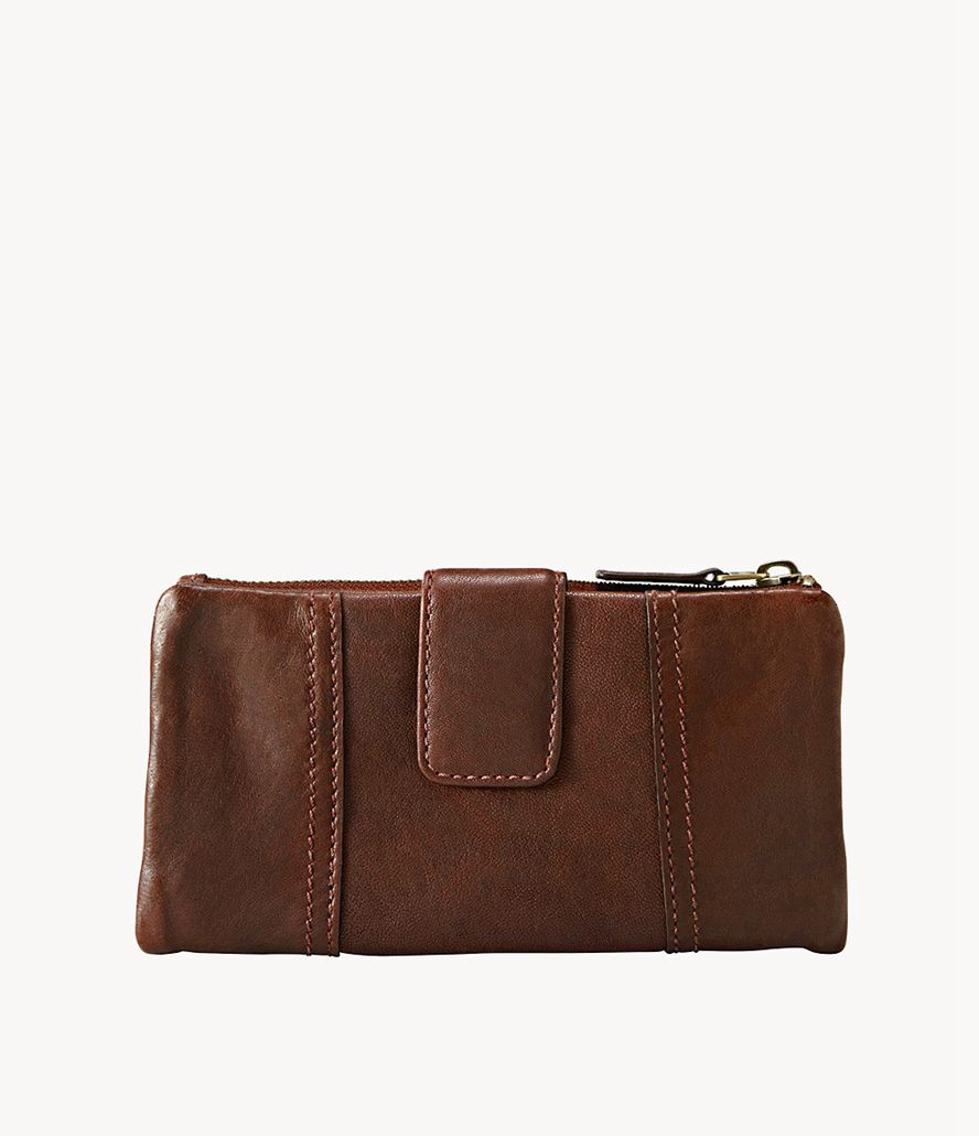 Fossil Emory Clutch Taske Dame Brune | RFKYQP-012