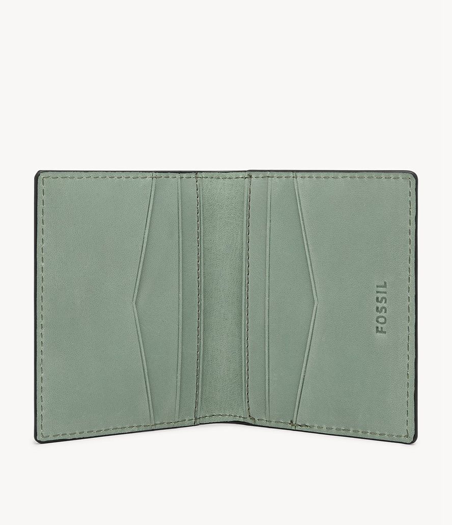 Fossil Everett Bifold Kortholdere Herre Grøn | VEBJPQ-216