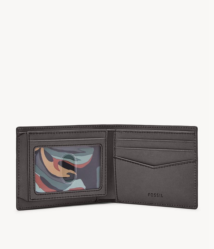 Fossil Everett Bifold Tegnebog Herre Grå | IBCSUQ-451