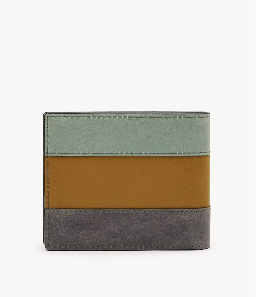 Fossil Everett Bifold Tegnebog Herre Grøn | SEOJUT-067