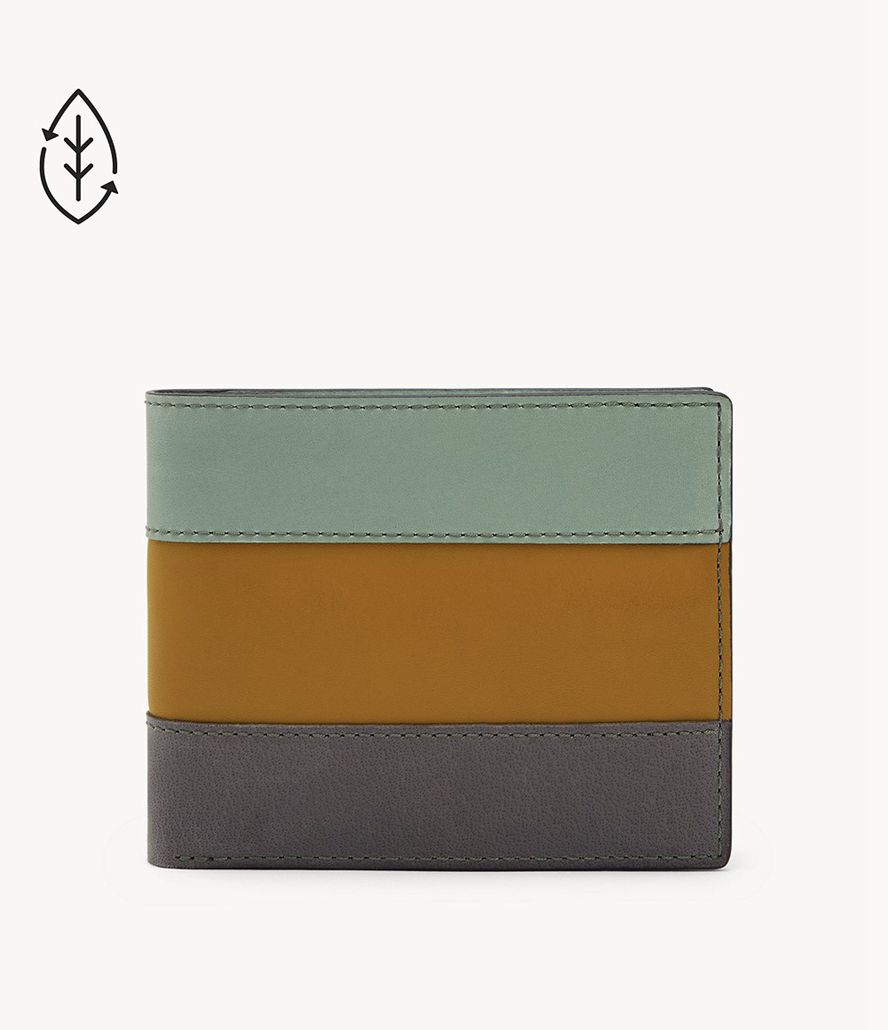 Fossil Everett Bifold Tegnebog Herre Grøn | XEZVPQ-830