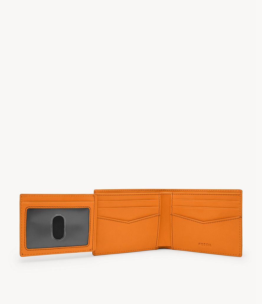 Fossil Everett Bifold Tegnebog Herre Orange | FNLRIP-745