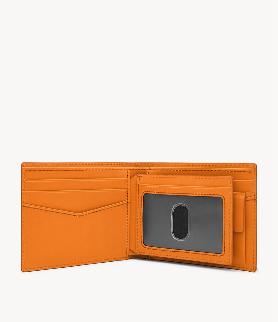 Fossil Everett Bifold Tegnebog Herre Orange | WAFIEV-758