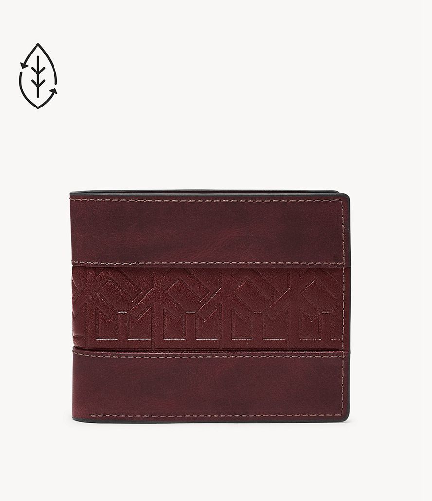 Fossil Everett Large Bifold Tegnebog Herre Lilla | PCKUTG-950