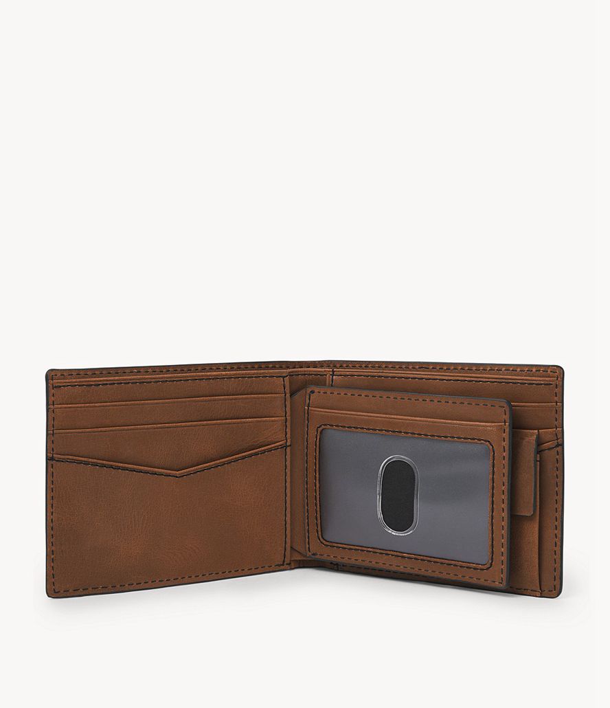 Fossil Everett Large Bifold Tegnebog Herre Brune | ZBAERC-536