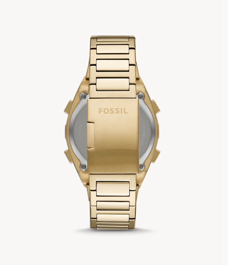 Fossil Everett Solar-Powered Digital Stainless Steel Ure Herre Guld | TFKNMI-210