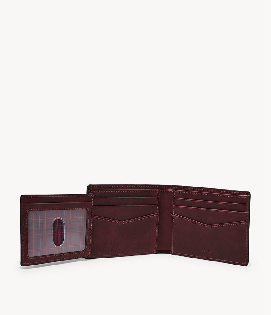 Fossil Everett With Flip Id Bifold Tegnebog Herre Lilla | EFCVTL-487