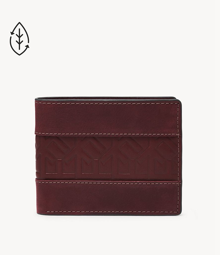 Fossil Everett With Flip Id Bifold Tegnebog Herre Lilla | EFCVTL-487