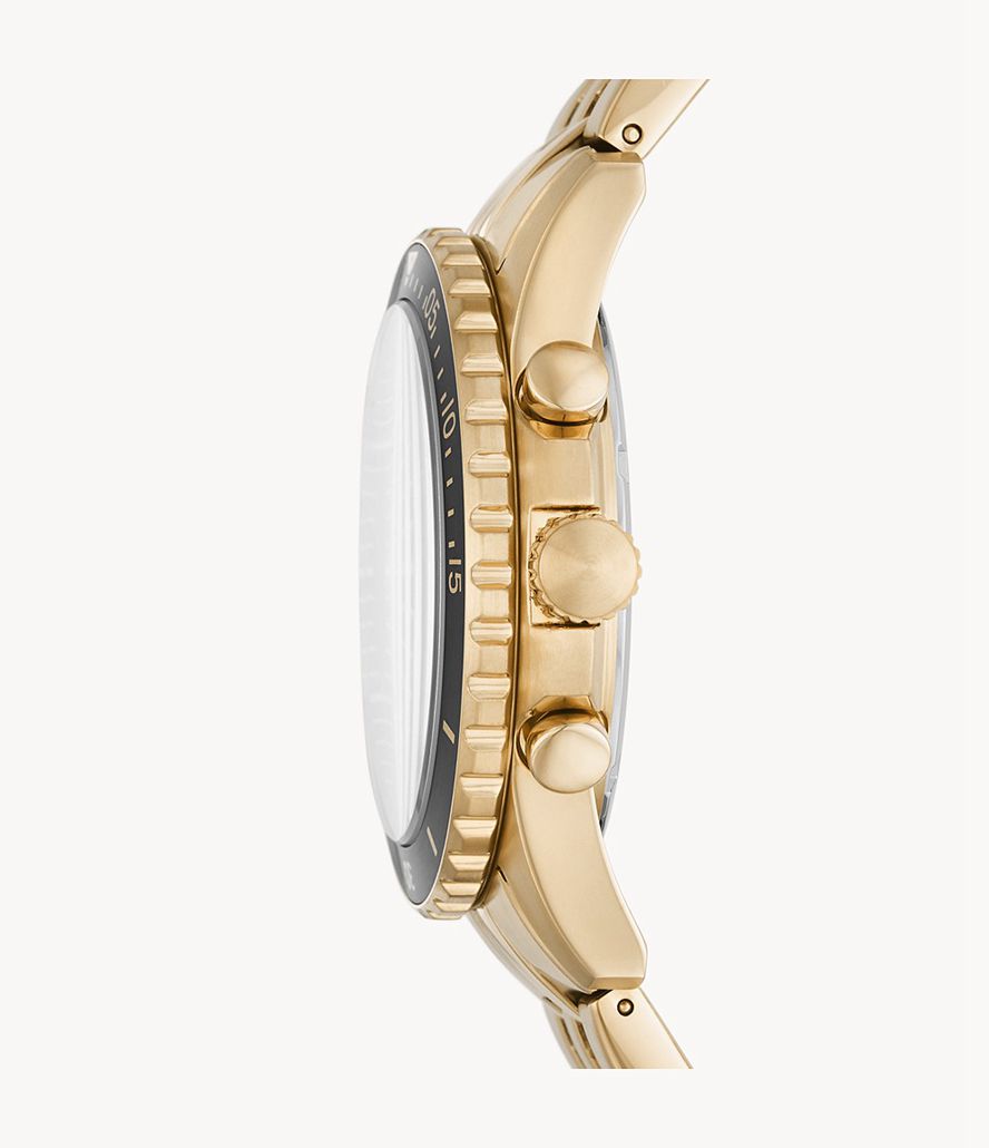 Fossil Fb-01 Kronograf Stainless Steel Ure Herre Guld | AQMGWR-409