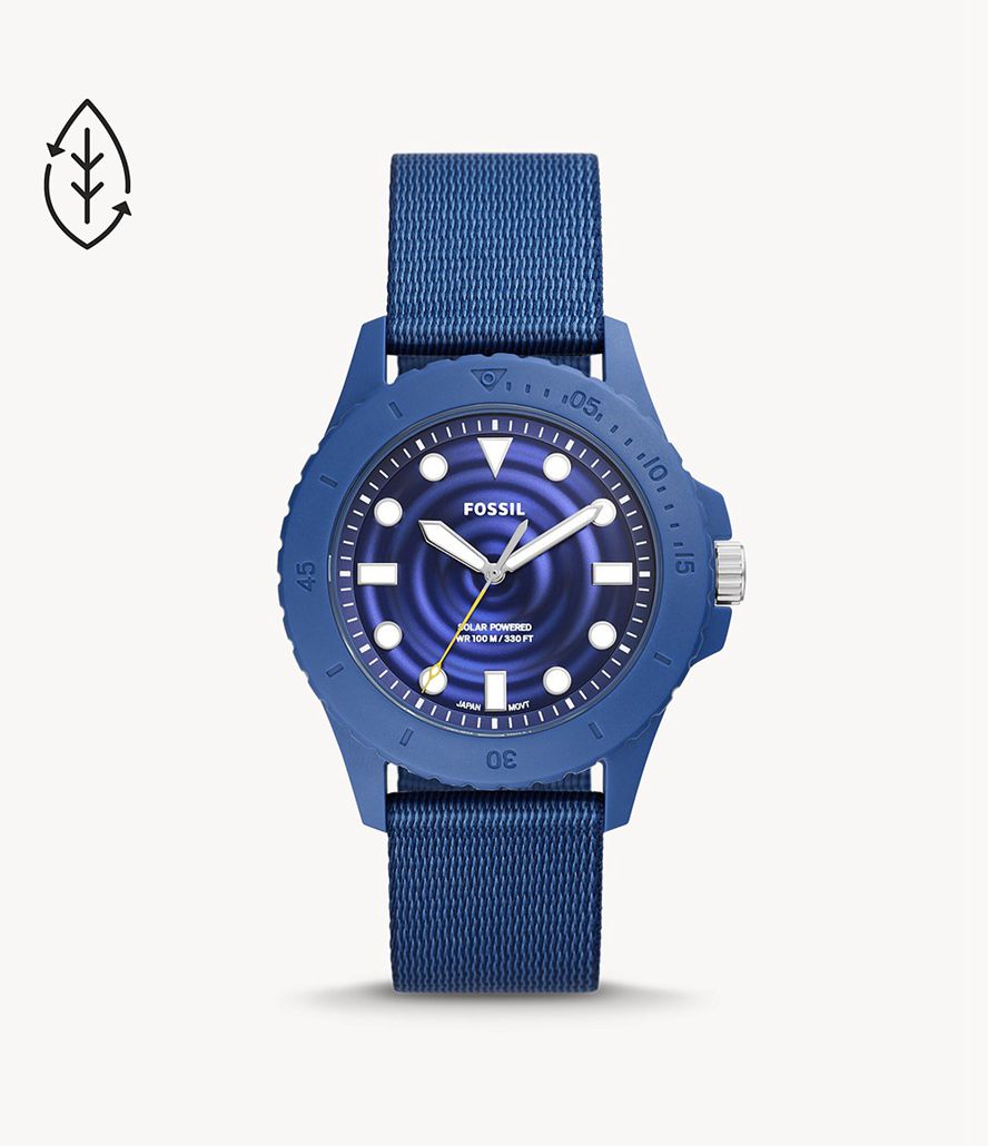 Fossil Fb-01 Solar-Powered tide Ocean Materialer® Ure Herre Blå | MEVKAF-637