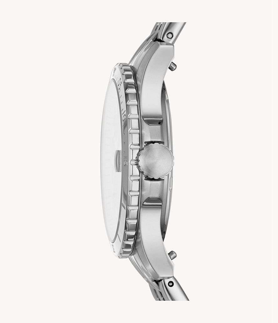 Fossil Fb-01 Three-Hand Date Stainless Steel Ure Dame Sølv | HWPIGT-896