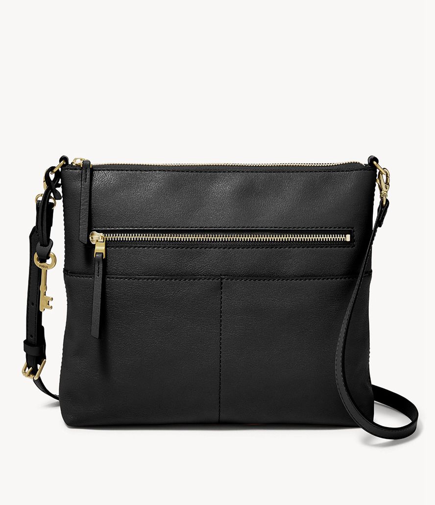 Fossil Fiona Large Crossbody Taske Dame Sort | GOPEKJ-754