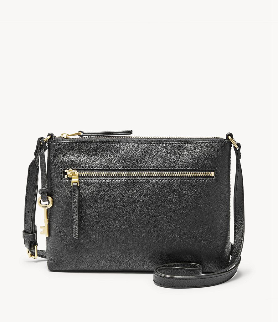 Fossil Fiona Small E/W Crossbody Taske Dame Sort | BDYSFE-461