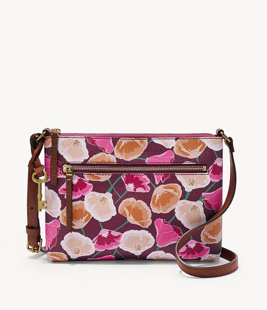 Fossil Fiona Small E/W Crossbody Taske Dame Lyserød | CHRBZQ-780