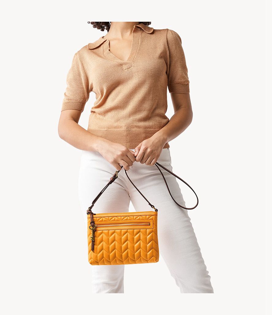 Fossil Fiona Small E/W Crossbody Taske Dame Orange | FMTCNZ-469