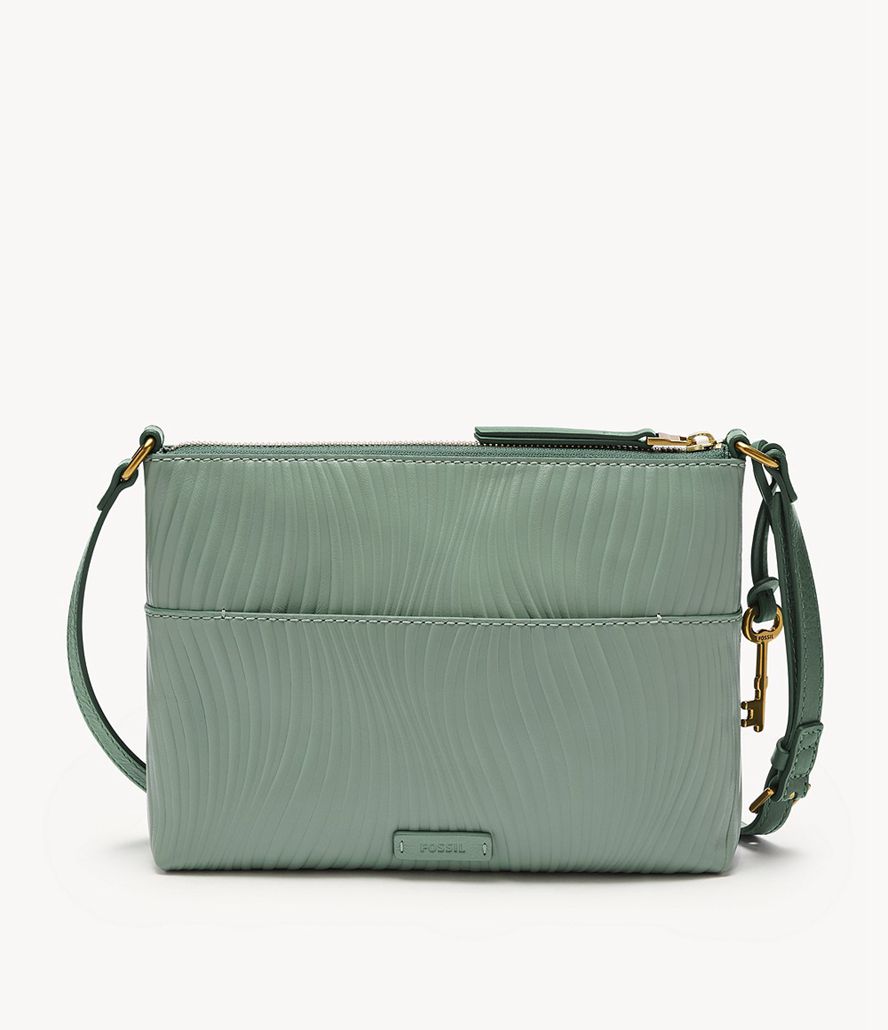 Fossil Fiona Small E/W Crossbody Taske Dame Grøn | HARDIQ-160