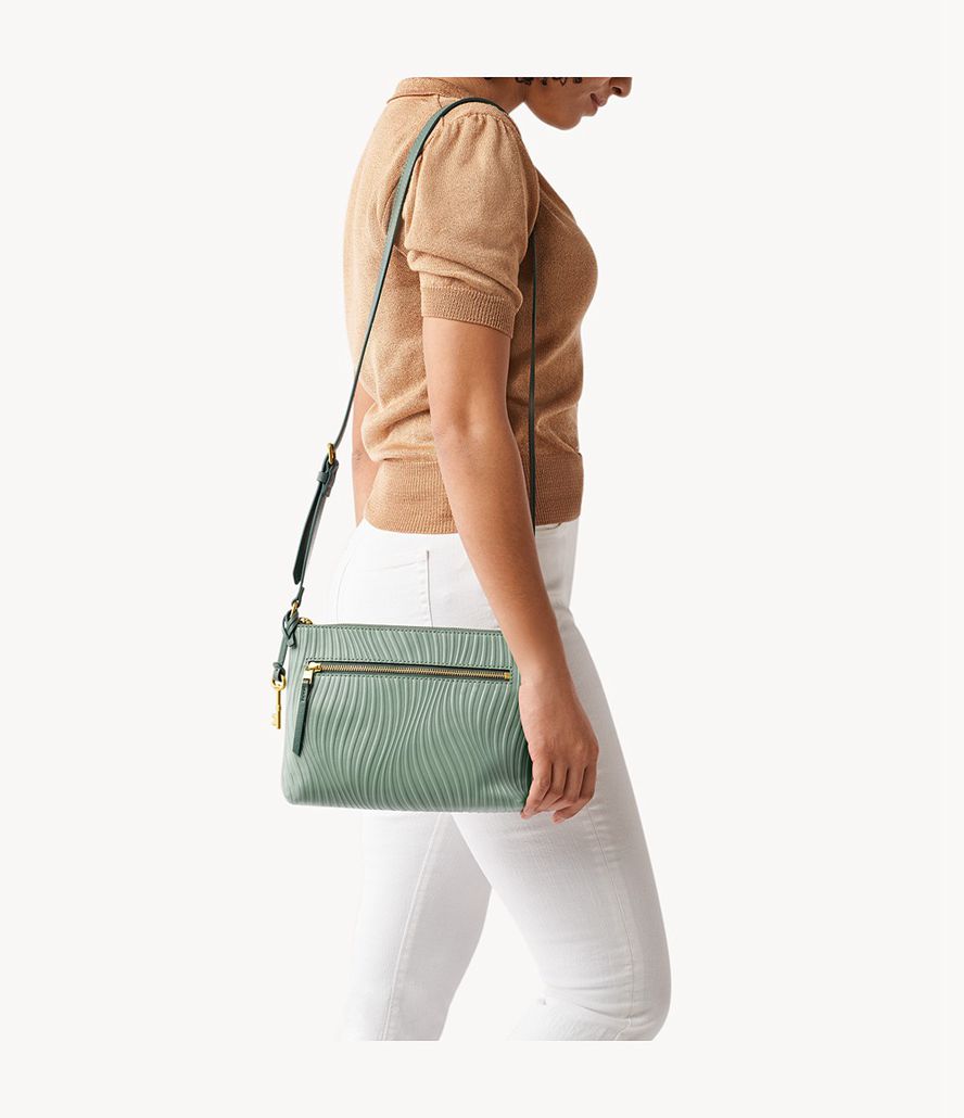 Fossil Fiona Small E/W Crossbody Taske Dame Grøn | HARDIQ-160