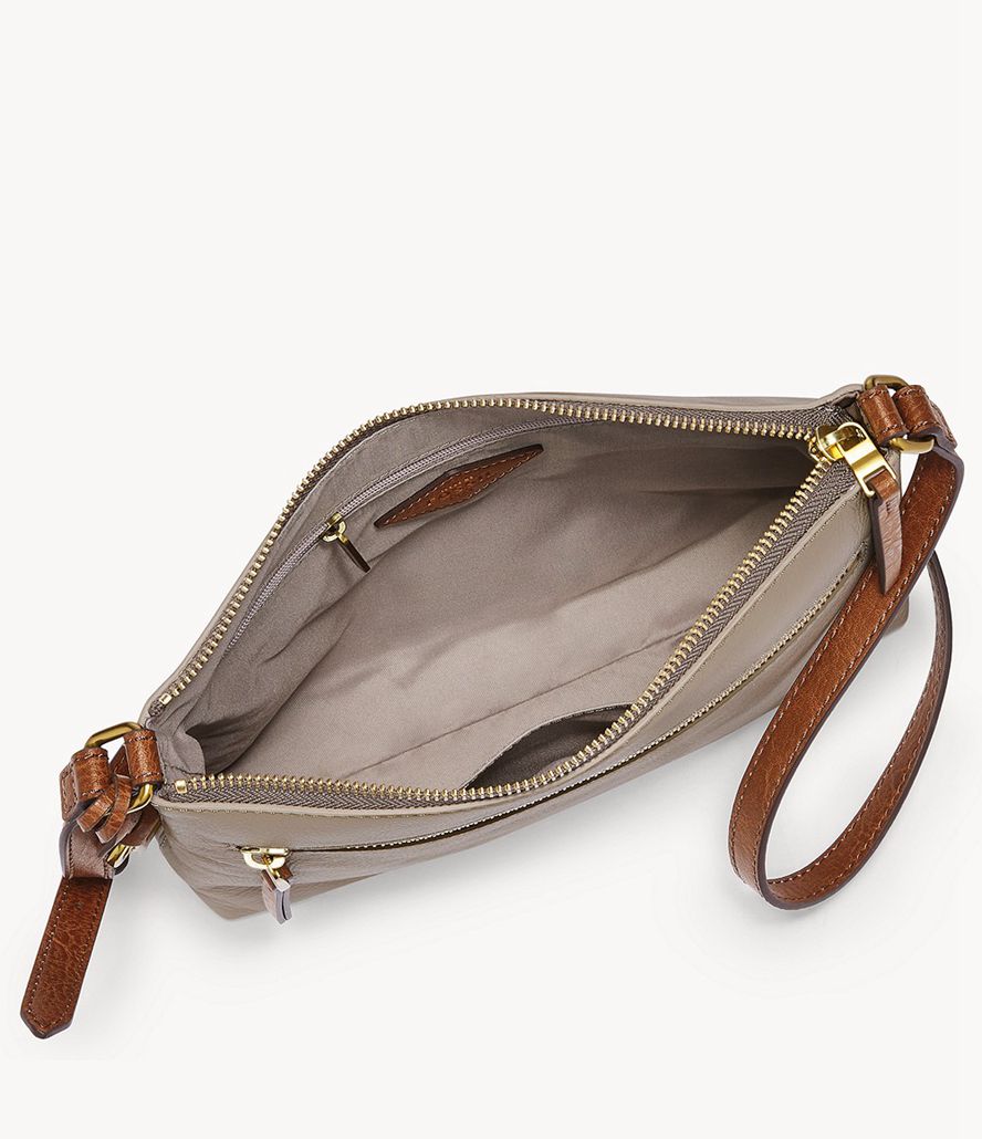 Fossil Fiona Small E/W Crossbody Taske Dame Grå | NQTOGV-230