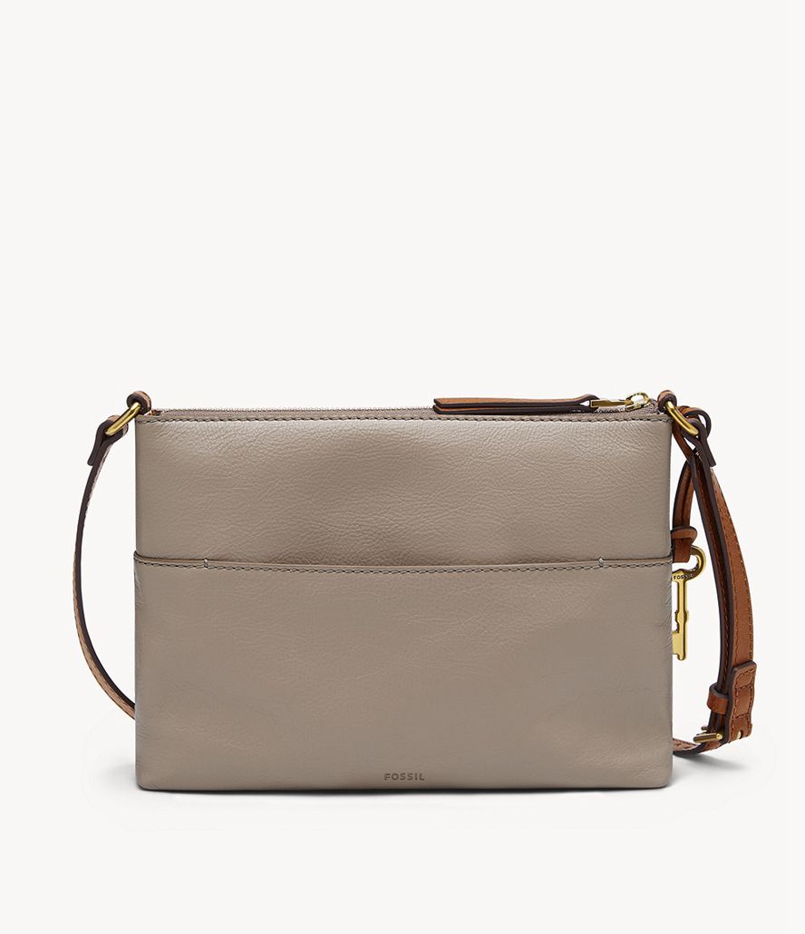 Fossil Fiona Small E/W Crossbody Taske Dame Grå | NQTOGV-230