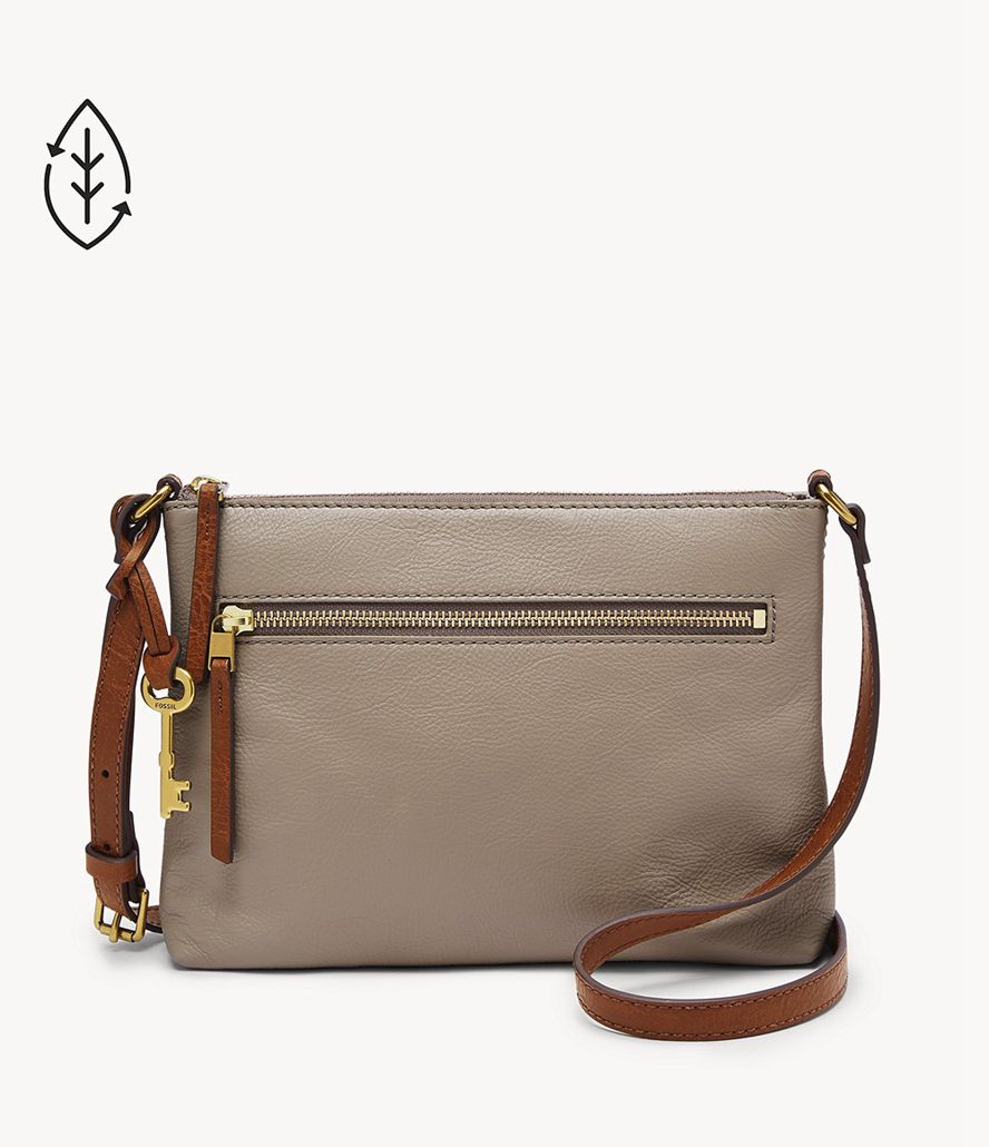 Fossil Fiona Small E/W Crossbody Taske Dame Grå | NQTOGV-230