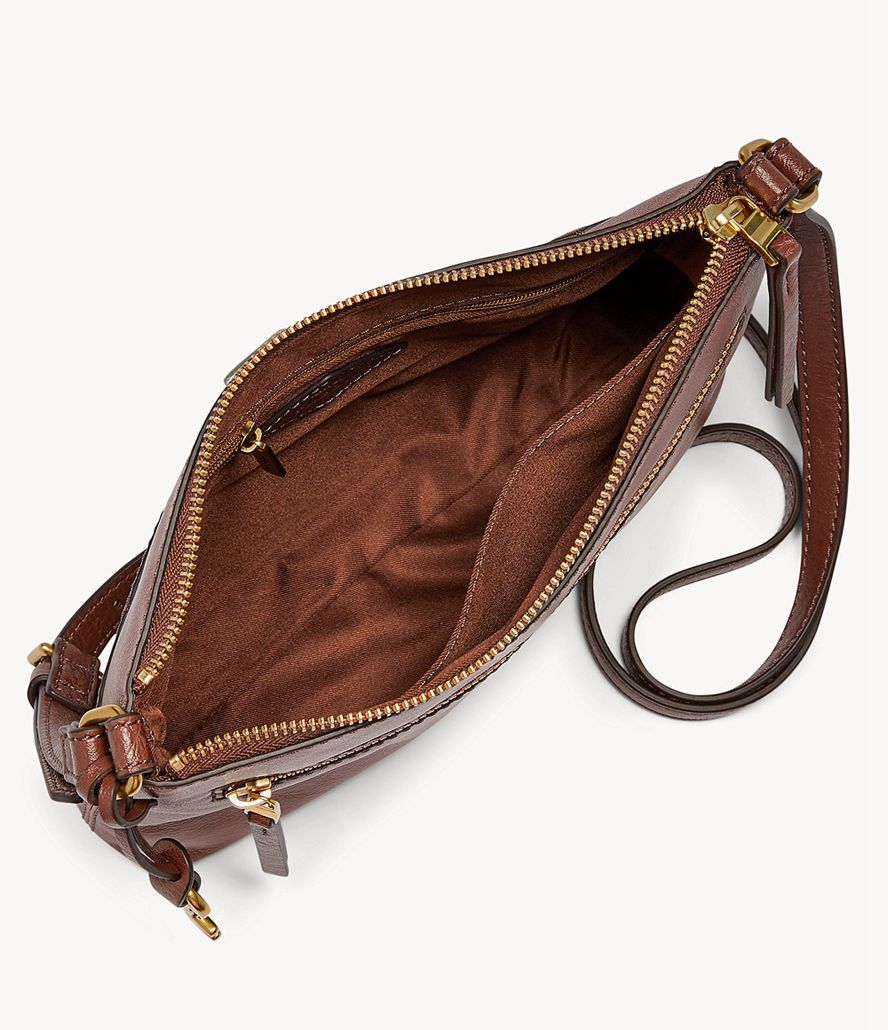 Fossil Fiona Small E/W Crossbody Taske Dame Brune | WYJUVX-203