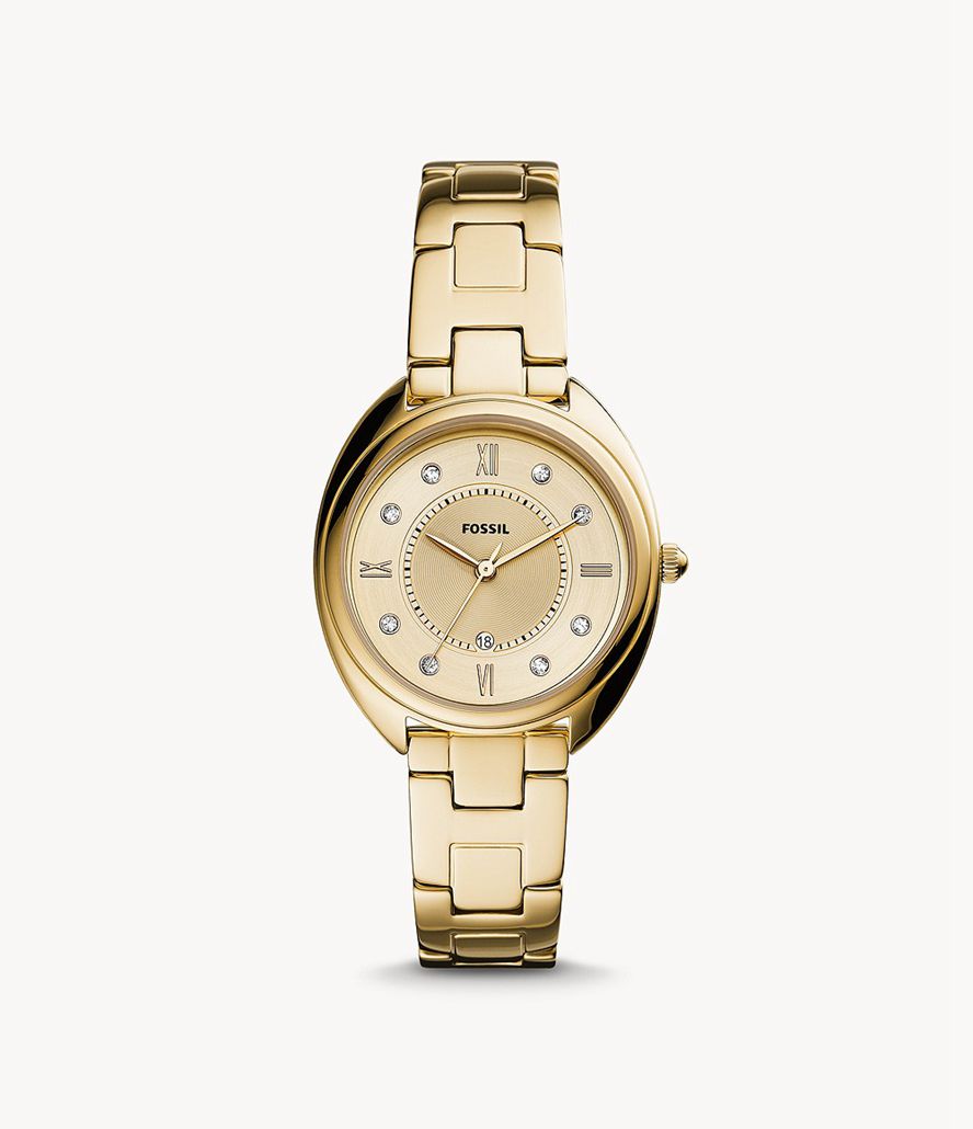 Fossil Gabby Three-Hand Date Stainless Steel Ure Dame Guld | ABKMJG-923