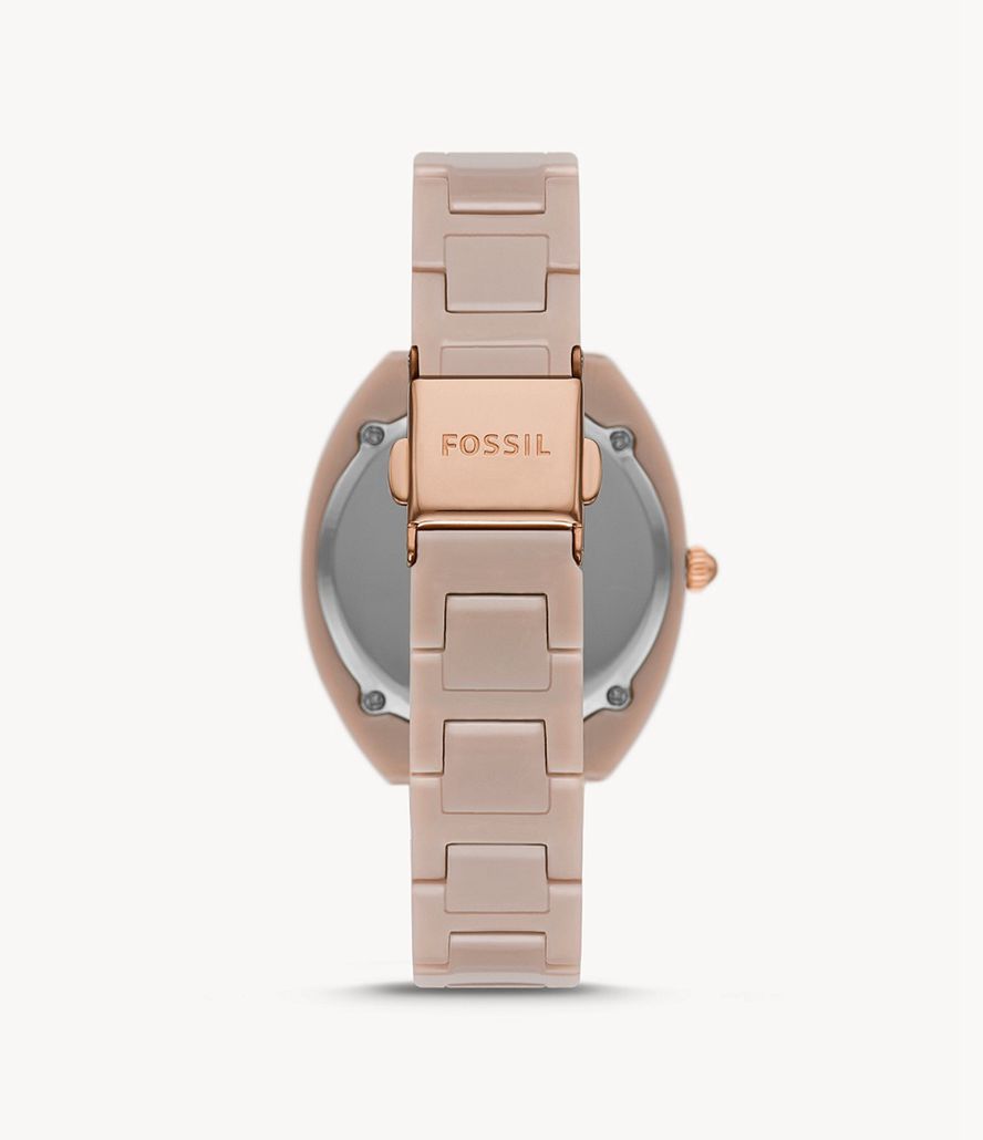 Fossil Gabby Three-Hand Date Stainless Steel And Keramisk Ure Dame Brune | ZARJYP-792