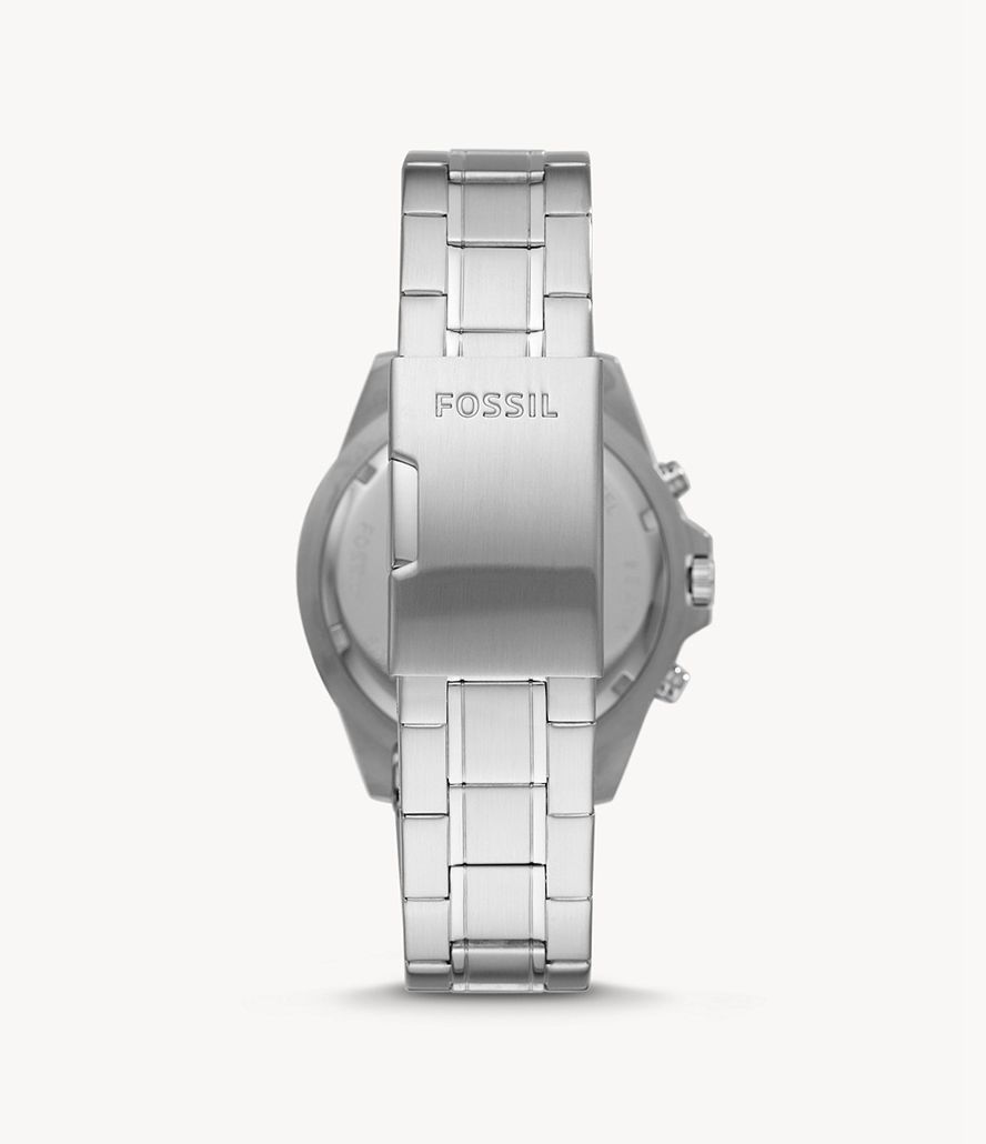 Fossil Garrett Kronograf Silver-Tone Stainless Steel Ure Herre Sølv | EACUIT-091