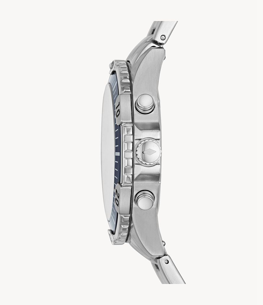 Fossil Garrett Kronograf Silver-Tone Stainless Steel Ure Herre Sølv | EACUIT-091