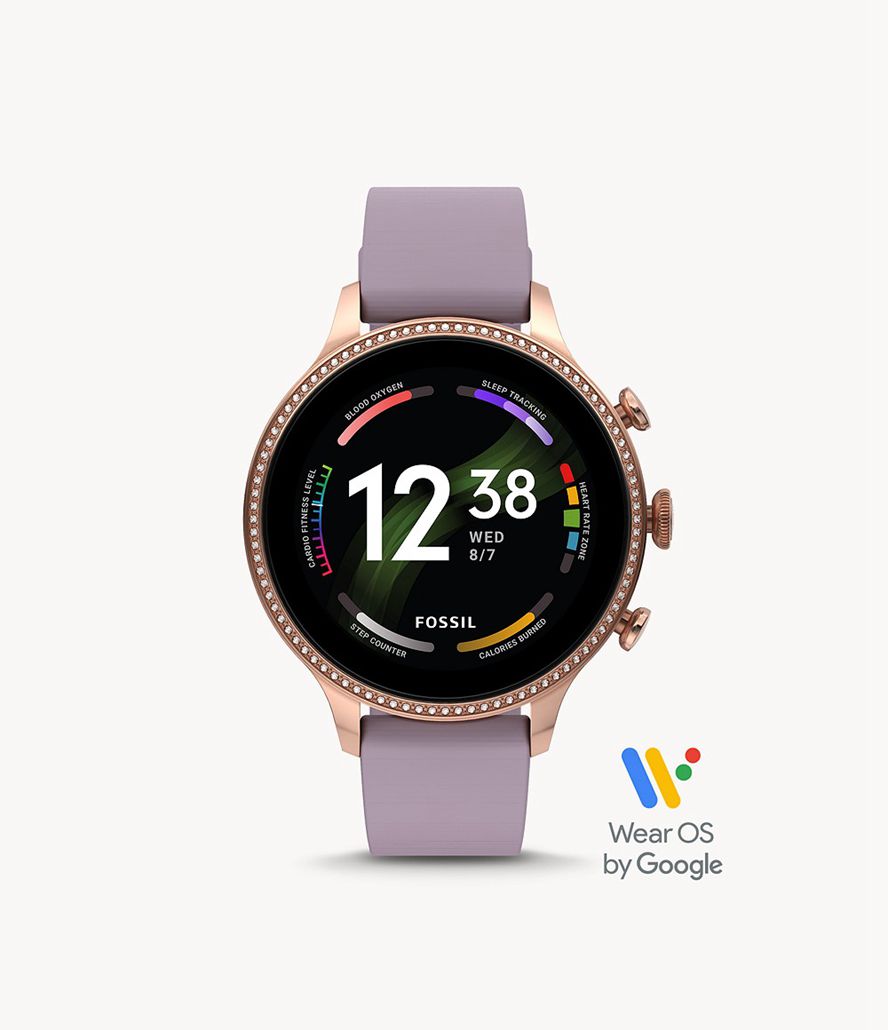 Fossil Gen 6 Silikone Smarture Dame Lilla | PQSLIZ-830