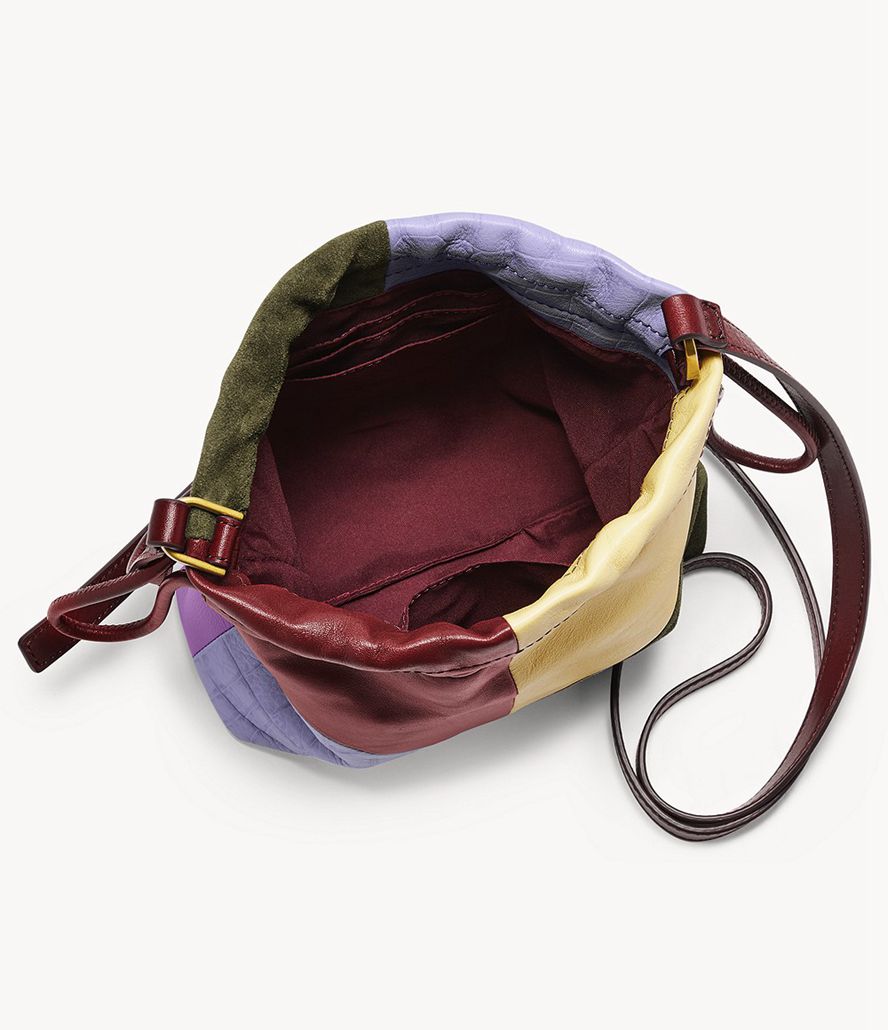 Fossil Gigi Drawstring Crossbody Taske Dame Bordeaux | QHAMRN-359