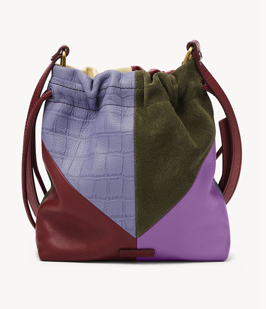 Fossil Gigi Drawstring Crossbody Taske Dame Bordeaux | QHAMRN-359