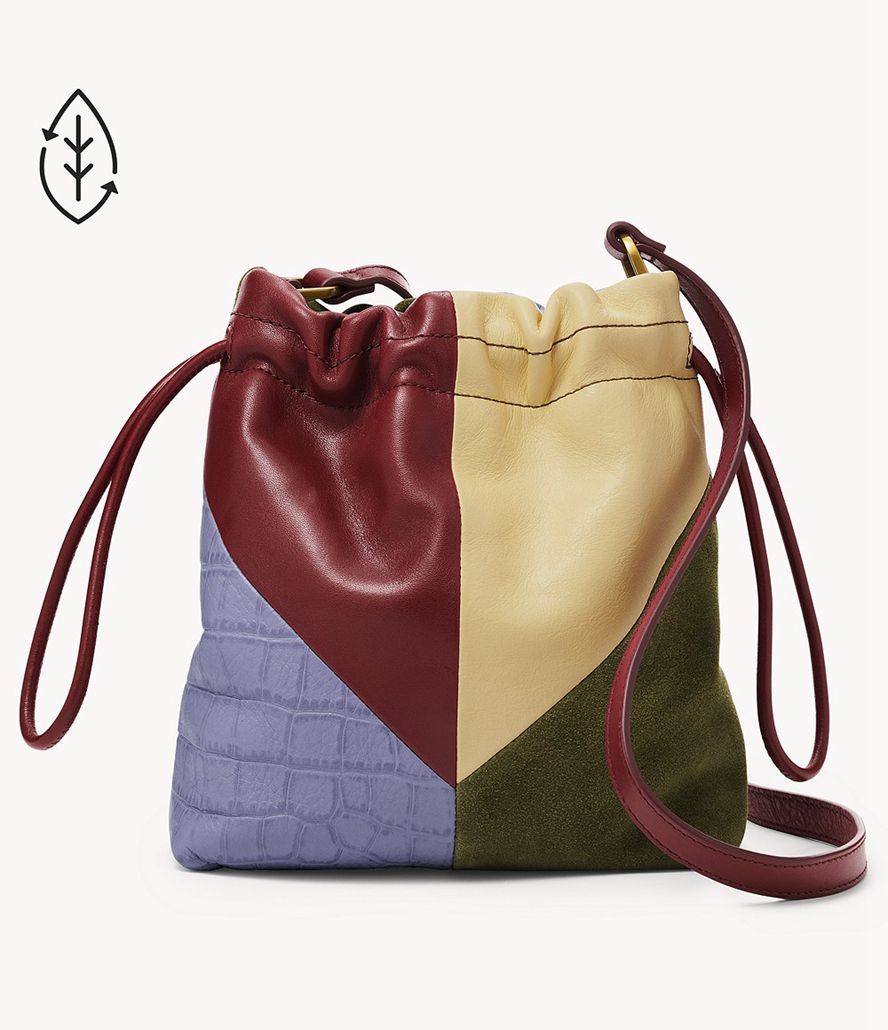 Fossil Gigi Drawstring Crossbody Taske Dame Bordeaux | QHAMRN-359