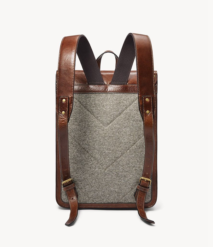 Fossil Greenville Rucksack Rygsække Herre Brune | NQAWMG-236