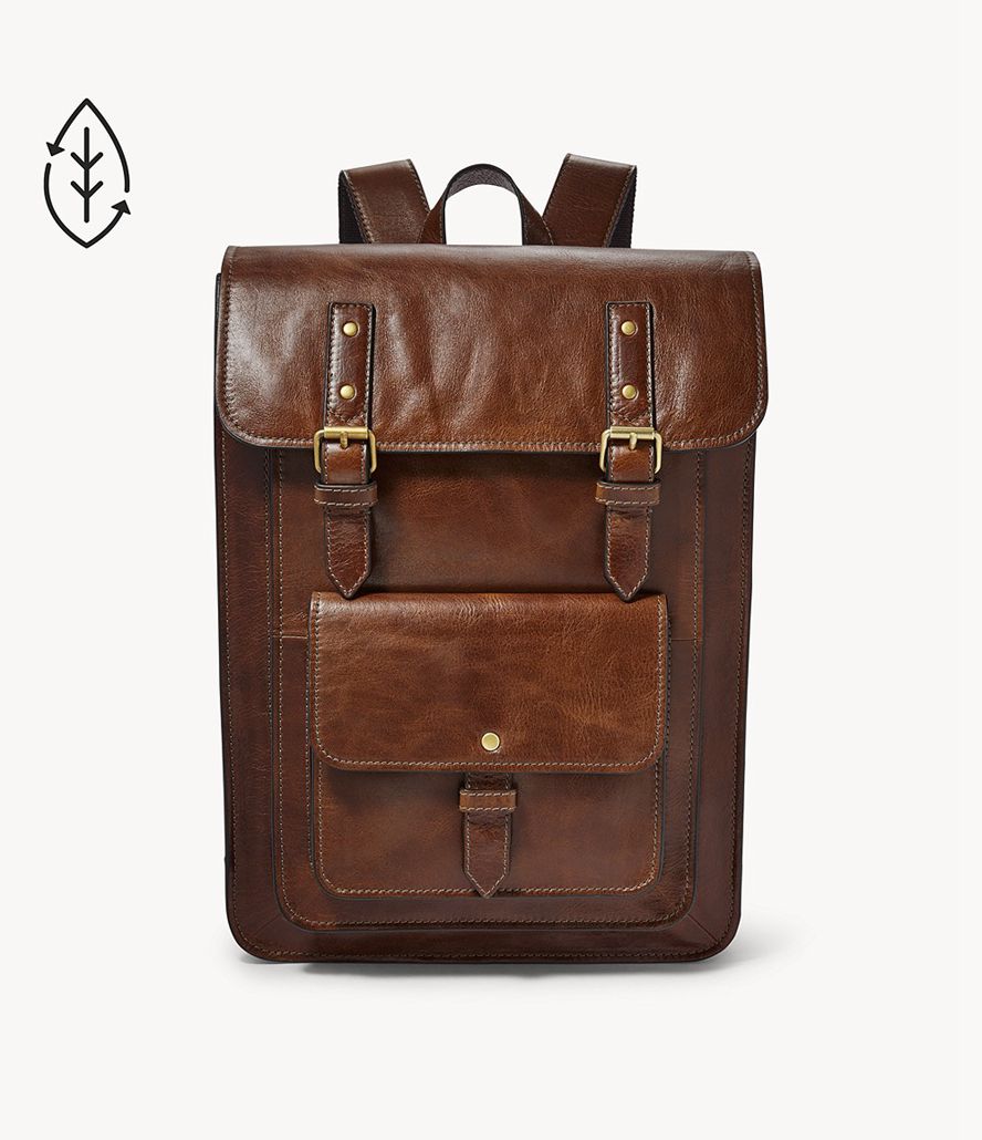 Fossil Greenville Rucksack Rygsække Herre Brune | NQAWMG-236