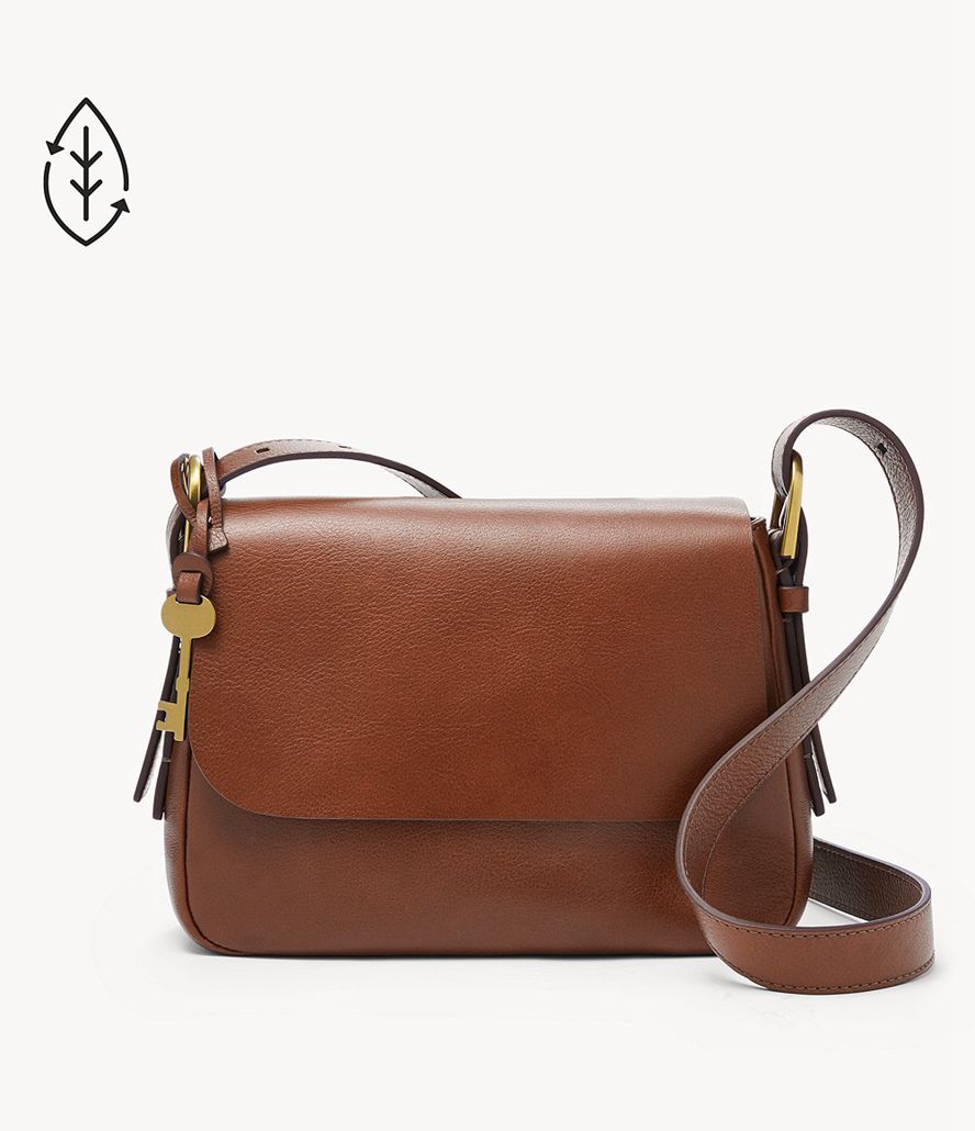 Fossil Harper Small Flap Crossbody Taske Dame Brune | FBHNSJ-245