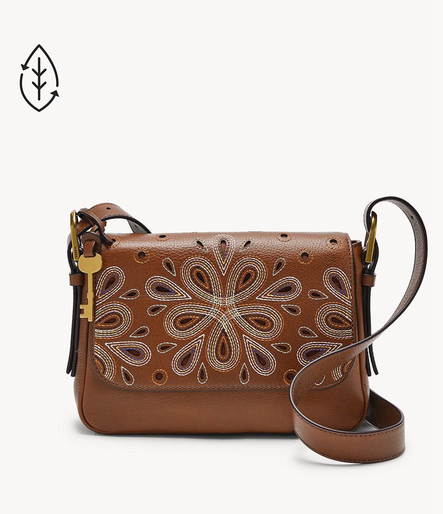 Fossil Harper Small Flap Crossbody Taske Dame Brune | SHQFEW-762