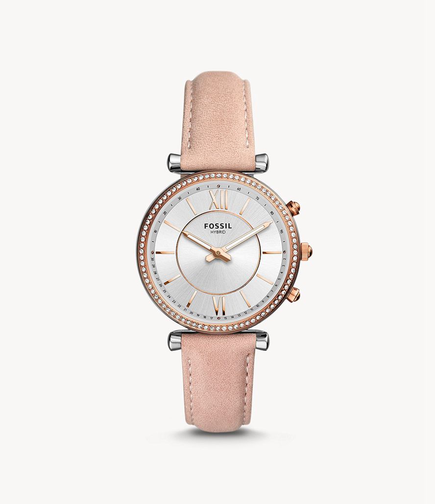 Fossil Hybrid Carlie Læder Smarture Dame Flerfarvede | EXVOGQ-107