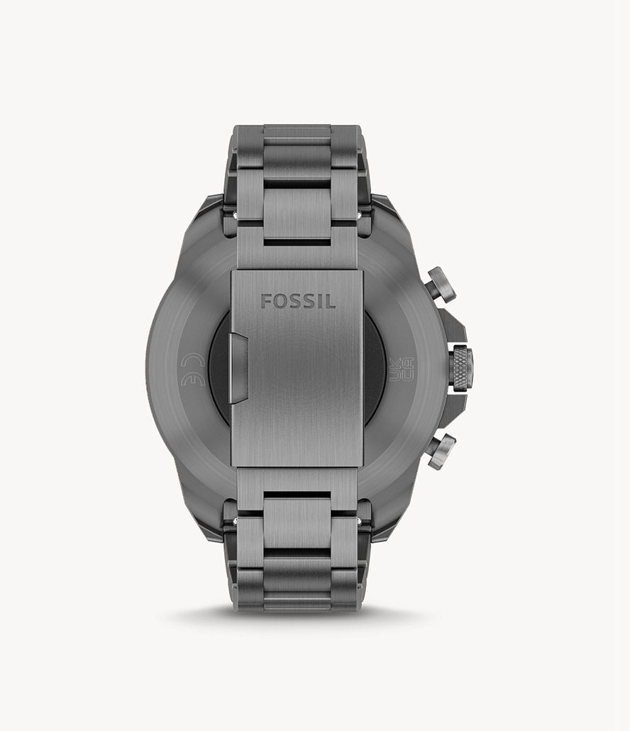 Fossil Hybrid Hr 44mm Bronson Stainless Steel Smarture Herre Sort | XDFQIW-671