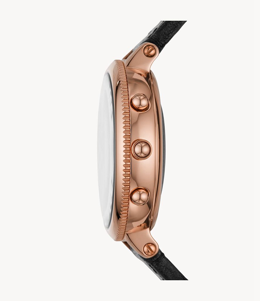 Fossil Hybrid Hr Monroe Læder Smarture Dame Sort | ASKOVB-069