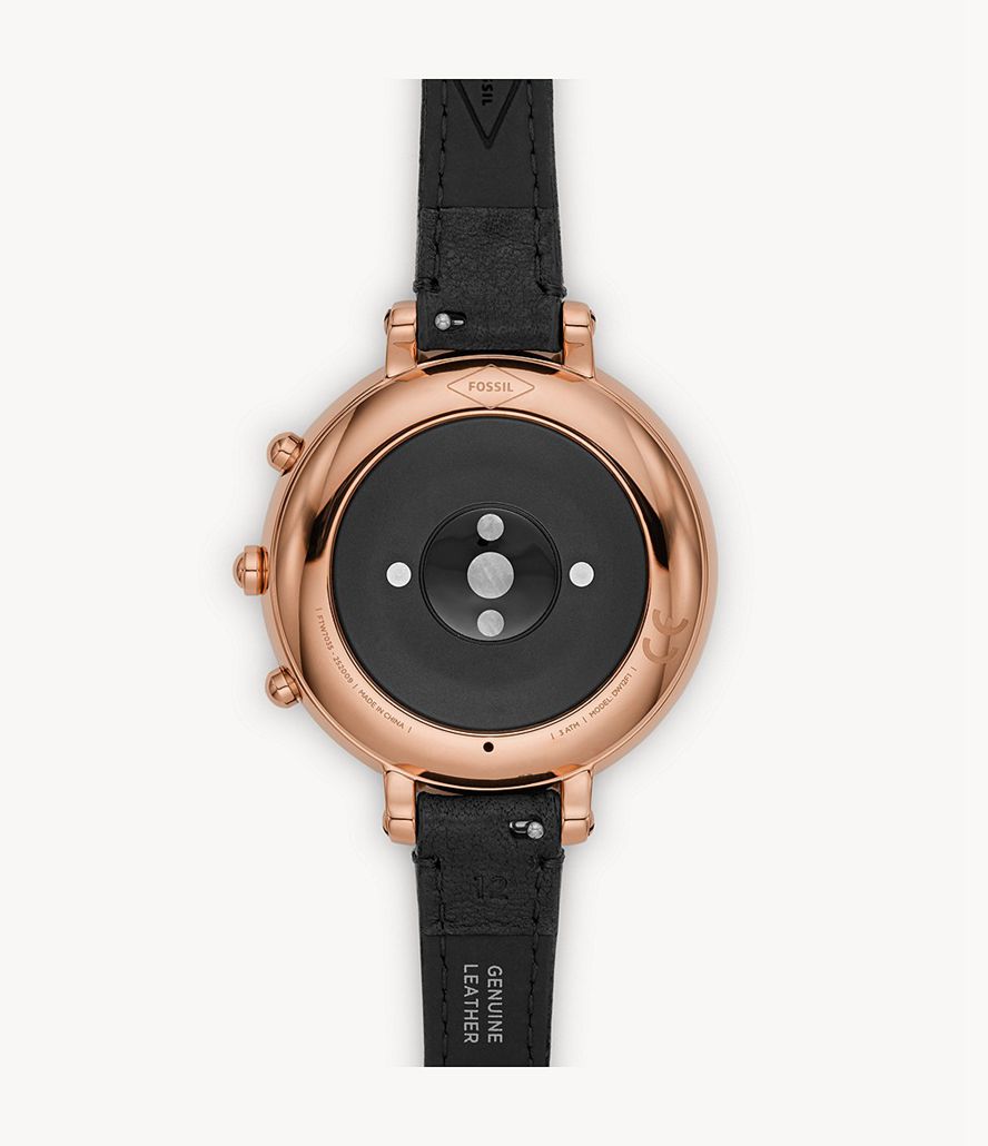 Fossil Hybrid Hr Monroe Læder Smarture Dame Sort | ASKOVB-069