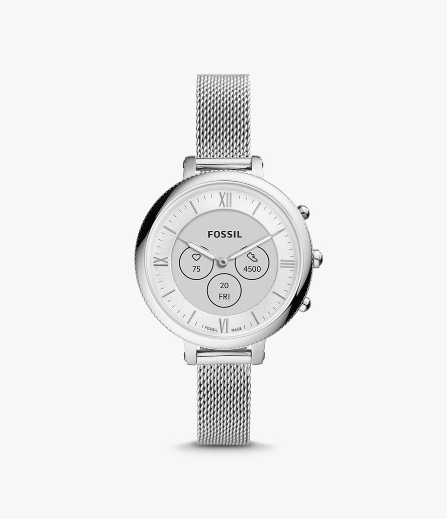 Fossil Hybrid Hr Monroe Stainless Steel Smarture Dame Sølv | ILUVPK-185