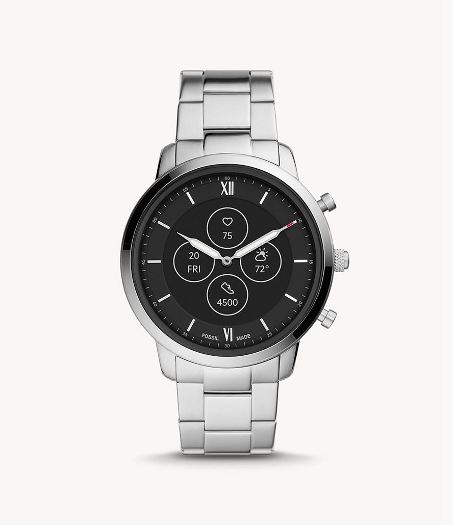 Fossil Hybrid Hr Neutra Stainless Steel Smarture Herre Sort | IXELYM-897